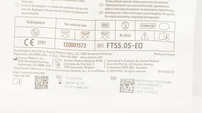 Avanos FTS5.0S-EO NeoMed Silicone Enteral Feeding Tube 5.0Fr x 15.7inch, 0.4mL